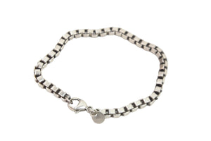 TIFFANY&CO ティファニー ベネチアン ブレスレット アクセサリー スクエアリング シルバー925 15.0g 美品 中古 52626