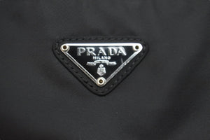 PRADA プラダ トートバッグ B6243 ブラック ナイロン トライアングルロゴプレート シルバー金具 美品 中古 52630