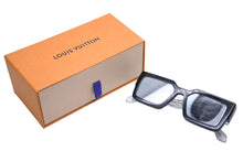 Load image into Gallery viewer, LOUIS VUITTON ルイ・ヴィトン サングラス クラッシュスクエア クリア ブラック 54□21 Z1580W 美品 中古 52691