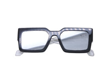Load image into Gallery viewer, LOUIS VUITTON ルイ・ヴィトン サングラス クラッシュスクエア クリア ブラック 54□21 Z1580W 美品 中古 52691