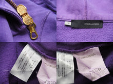 Load image into Gallery viewer, DSQUARED2 ディースクエアード パーカー 03AW コットン パープル XG004 サイズS ゴールド金具 美品 中古 52694