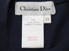Load image into Gallery viewer, Christian Dior クリスチャンディオール GOES TO DIOR 半袖Ｔシャツ キッズ ネイビー 星 スター ロゴ サイズ10A 良品 中古 52703