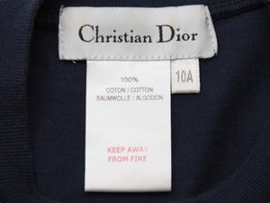 Christian Dior クリスチャンディオール GOES TO DIOR 半袖Ｔシャツ キッズ ネイビー 星 スター ロゴ サイズ10A 良品 中古 52703