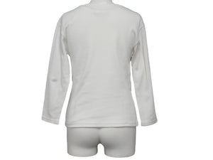 Christian Dior クリスチャンディオール ナンバープレート ロゴ 長袖Ｔシャツ ホワイト キッズ トップス 6A/8A 良品 中古 52704