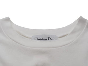 Christian Dior クリスチャンディオール ナンバープレート ロゴ 長袖Ｔシャツ ホワイト キッズ トップス 6A/8A 良品 中古 52704
