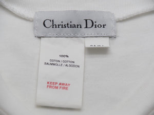 Christian Dior クリスチャンディオール ナンバープレート ロゴ 長袖Ｔシャツ ホワイト キッズ トップス 6A/8A 良品 中古 52704
