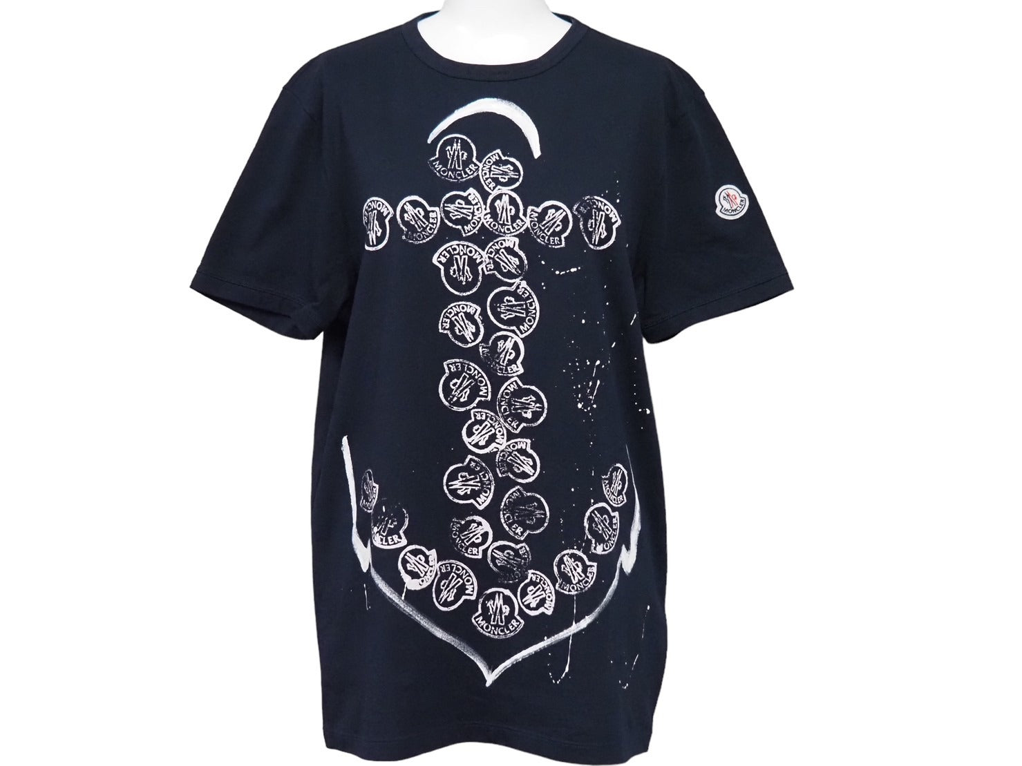 【新品送料込】MONCLER ロゴコットン Tシャツ Mサイズ