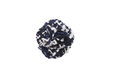 Load image into Gallery viewer, CHANEL シャネル ブローチ カメリア コサージュ 18S ツイード ネイビー ホワイト ブラック シルバー金具 美品 中古 52715