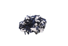 Load image into Gallery viewer, CHANEL シャネル ブローチ カメリア コサージュ 18S ツイード ネイビー ホワイト ブラック シルバー金具 美品 中古 52715