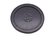 Load image into Gallery viewer, CHROME HEARTS クロムハーツ 雑貨 丸型 コースター グラス置き CHプラス ブラック レザー 美品 中古 52724
