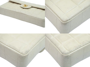 CHANEL シャネル チェーンショルダーバッグ チョコバー A15316 6番台 ベージュ ゴールド金具 良好 中古 52749