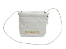 Load image into Gallery viewer, 新品同様 CHANEL22 シャネル ショルダーバッグ チェーンショルダーバッグ カーフスキン AS3980 ホワイト ゴールド金具 中古 52781