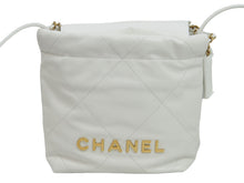 Load image into Gallery viewer, 新品同様 CHANEL22 シャネル ショルダーバッグ チェーンショルダーバッグ カーフスキン AS3980 ホワイト ゴールド金具 中古 52781