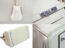 Load image into Gallery viewer, HERMES エルメス ハンドバッグ バーキン40 □K刻印 トリヨンクレマンス パーシュマン ベージュ系 シルバー金具 美品 中古 52784