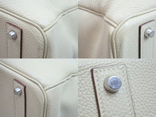 Load image into Gallery viewer, HERMES エルメス ハンドバッグ バーキン40 □K刻印 トリヨンクレマンス パーシュマン ベージュ系 シルバー金具 美品 中古 52784