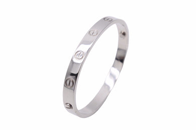 CARTIER カルティエ ブレスレット バングル レディース ラブ Cartier Pt950 #16 41g シルバー 美品 中古 52786