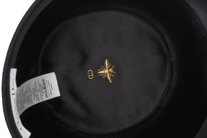 Christian Dior クリスチャンディオール キャスケット 帽子 ブラック ロゴ サイズ57 94ATY920A893 ラビット シルク 美品 中古 52812