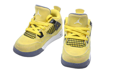 Nike ナイキ JORDAN 4 イエロー エアジョーダン4 14cm キッズ スニーカー BQ76700 - 700 良品 中古 52816
