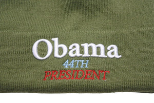 Supreme シュプリーム オバマ 44TH PRESENT オバマ ニット帽 ニットキャップ 帽子 18AW RN101837 アクリル カーキ 美品 中古 5283 