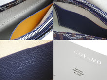 Load image into Gallery viewer, 新品未使用 GOYARD ゴヤール ショルダーバッグ プリュメ ポーチウォレット ネイビー PVC レザー シルバー金具 中古 52831