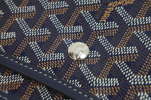 Load image into Gallery viewer, 新品未使用 GOYARD ゴヤール ショルダーバッグ プリュメ ポーチウォレット ネイビー PVC レザー シルバー金具 中古 52831