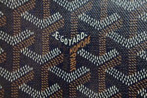 新品未使用 GOYARD ゴヤール ショルダーバッグ プリュメ ポーチウォレット ネイビー PVC レザー シルバー金具 中古 52831