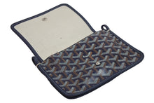 Load image into Gallery viewer, 新品未使用 GOYARD ゴヤール ショルダーバッグ プリュメ ポーチウォレット ネイビー PVC レザー シルバー金具 中古 52831