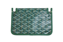 Load image into Gallery viewer, 新品未使用 GOYARD ゴヤール ショルダーバッグ プリュメ ポーチウォレット グリーン PVC レザー シルバー金具 中古 52832