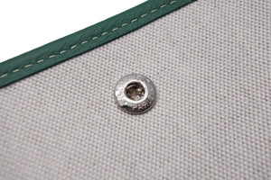 新品未使用 GOYARD ゴヤール ショルダーバッグ プリュメ ポーチウォレット グリーン PVC レザー シルバー金具 中古 52832