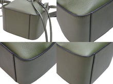 Load image into Gallery viewer, LOEWE ロエベ ショルダーバッグ ハンモック ドローストリングミニ 2WAYハンドバッグ グリーン シルバー金具 美品 中古 52885 正規品