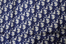 Load image into Gallery viewer, ChristianDior クリスチャンディオール スカーフ トロッター柄 ブランドロゴ Y-TK-03 シルク ブルー ネイビー 美品 中古 52890