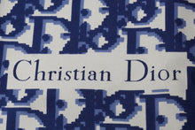 Load image into Gallery viewer, ChristianDior クリスチャンディオール スカーフ トロッター柄 ブランドロゴ Y-TK-03 シルク ブルー ネイビー 美品 中古 52890
