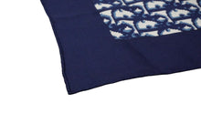 Load image into Gallery viewer, ChristianDior クリスチャンディオール スカーフ トロッター柄 ブランドロゴ C-TK286 シルク ネイビー ブルー 美品 中古 52891