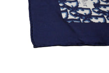 Load image into Gallery viewer, ChristianDior クリスチャンディオール スカーフ トロッター柄 ブランドロゴ C-TK286 シルク ネイビー ブルー 美品 中古 52891