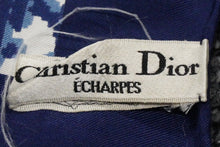 Load image into Gallery viewer, ChristianDior クリスチャンディオール スカーフ トロッター柄 ブランドロゴ C-TK286 シルク ネイビー ブルー 美品 中古 52891