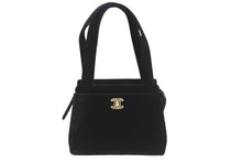 Load image into Gallery viewer, CHANEL シャネル ハンドバッグ ミニバック 5番台 ココマーク ベロア レザー ブラック ゴールド金具 美品 中古 52902
