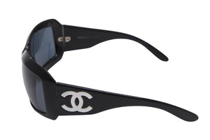 CHANEL シャネル サングラス アイウェア メガネ ココマーク 61□16 120 5067-H C501/87 プラスチック ブラック 美品 中古 52930