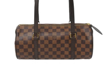 Load image into Gallery viewer, 新品同様 LOUIS VUITTON ルイ・ヴィトン ハンドバッグ パピオン ダミエキャンバス 新型 N41210 ブラウン ゴールド金具 中古 52982