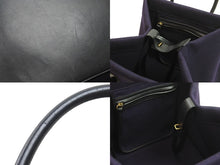 Load image into Gallery viewer, CELINE セリーヌ ハンドバッグ ラゲージ ファントム トートバッグ ネイビー ウール ゴールド金具 美品 中古 52994