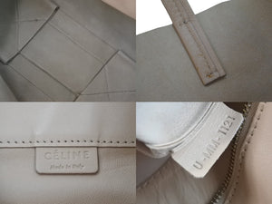 CELINE セリーヌ トートバッグ ハンドバッグ カバー S-CU0182 レザー バイカラー ベージュ 良品 中古 52995
