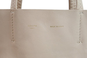 CELINE セリーヌ トートバッグ ハンドバッグ カバー S-CU0182 レザー バイカラー ベージュ 良品 中古 52995