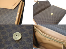 Load image into Gallery viewer, CELINE セリーヌ クラッチバッグ パーティバッグ マカダム柄 ブラウン PVC レザー ゴールド金具 良品 中古 53000