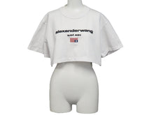 Load image into Gallery viewer, Alexander Wang アレキサンダーワン 半袖Ｔシャツ トップス ショート丈 NEW YORK ホワイト コットン サイズS 美品 中古 53042