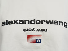 Load image into Gallery viewer, Alexander Wang アレキサンダーワン 半袖Ｔシャツ トップス ショート丈 NEW YORK ホワイト コットン サイズS 美品 中古 53042