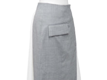 Load image into Gallery viewer, Sacai サカイ スカート ドッキング グレー ホワイト サイズ0 21-05661 ポリエステル シルバー金具 美品 中古 53050