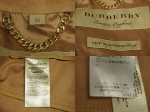 極美品 BURBERRY バーバリー カシミヤ トレンチコート ブラウン アウター ゴールド金具 ノバチェック 3994455 サイズ36 中古 53062