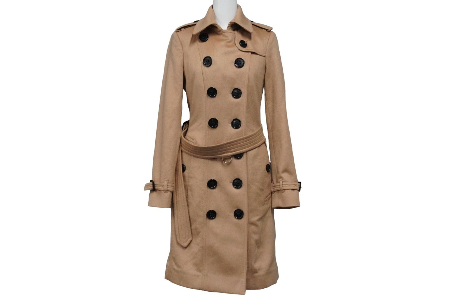 極美品 BURBERRY バーバリー カシミヤ トレンチコート ブラウン 