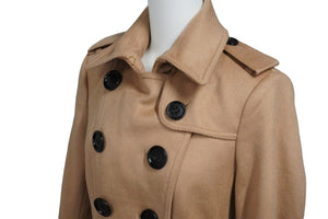 極美品 BURBERRY バーバリー カシミヤ トレンチコート ブラウン アウター ゴールド金具 ノバチェック 3994455 サイズ36 中古 53062