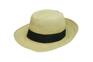 Borsalino ボルサリーノ CA4LA ハット パナマハット 帽子 ベージュ サイズ57 天然草 良品 中古 53072