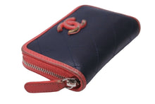 Load image into Gallery viewer, CHANEL シャネル 財布 コインケース ココマーク ピンク ネイビー 27番台 シルバー金具 良品 中古 53073